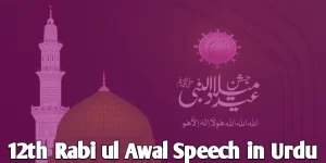 12th Rabi ul Awal Speech in Urdu