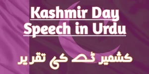 Kashmir Day Speech in Urdu