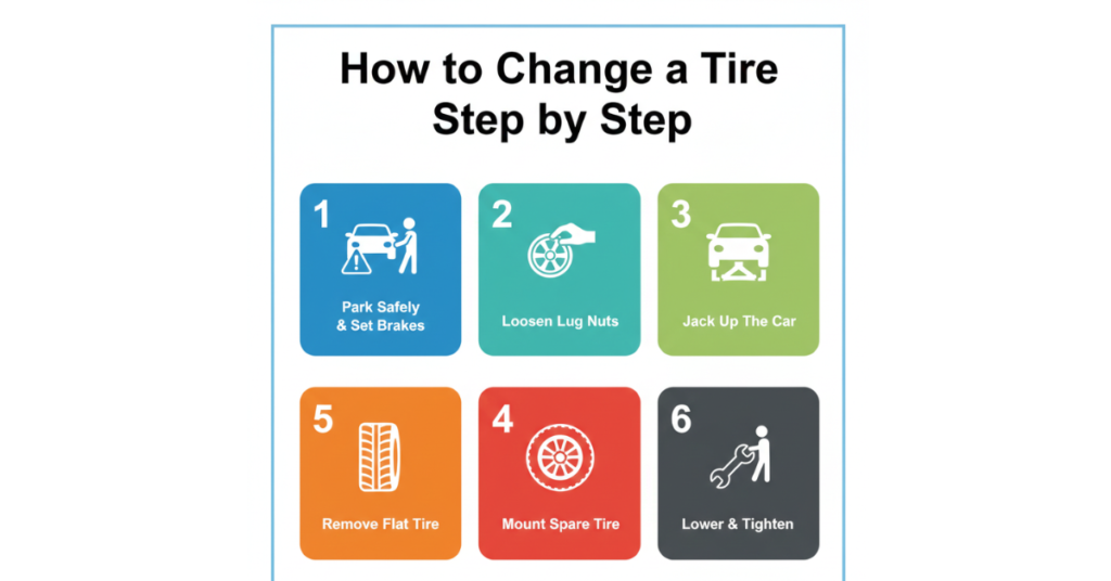How to Change a Tire Step by Step
